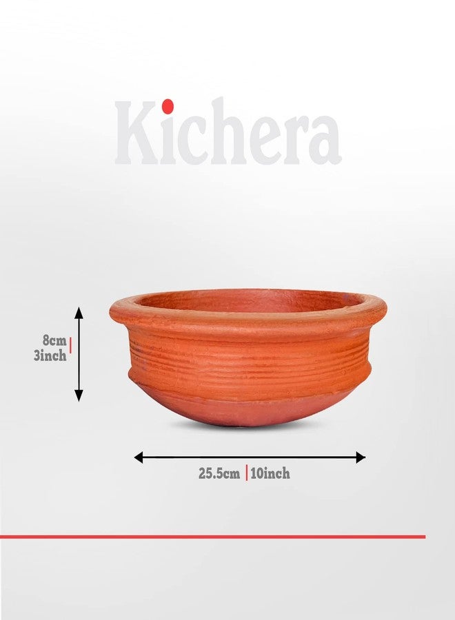 Kichera Pottery Earthen Kadai/Clay Pots for Cooking & Serving 2 Litre - Image 2